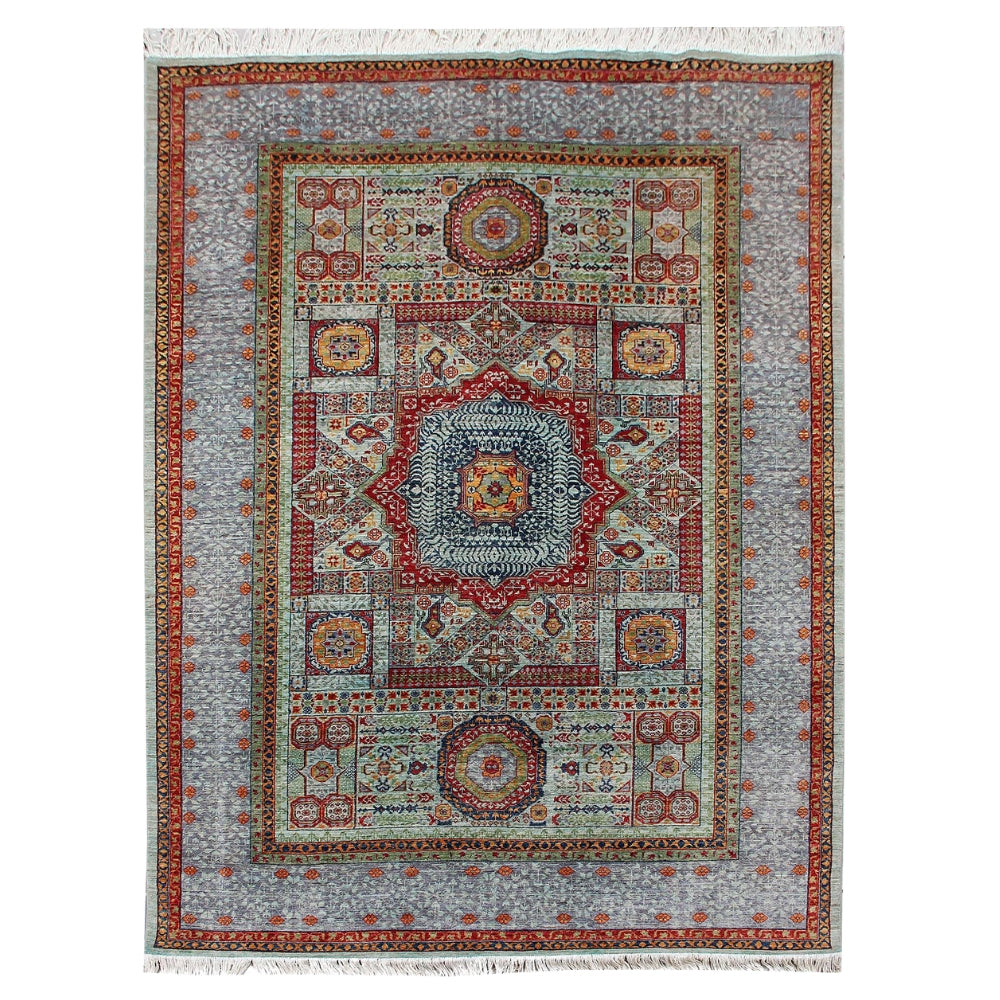 6' 6"X 10' Grey Handmade Persian Rug MAMLUK