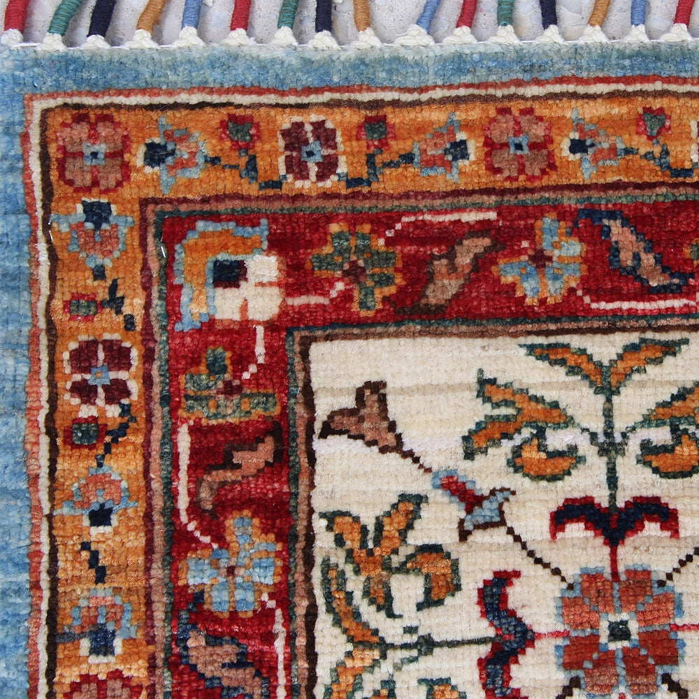 6' 6"X 10' Aqua Handmade Persian Rug MAMLUK
