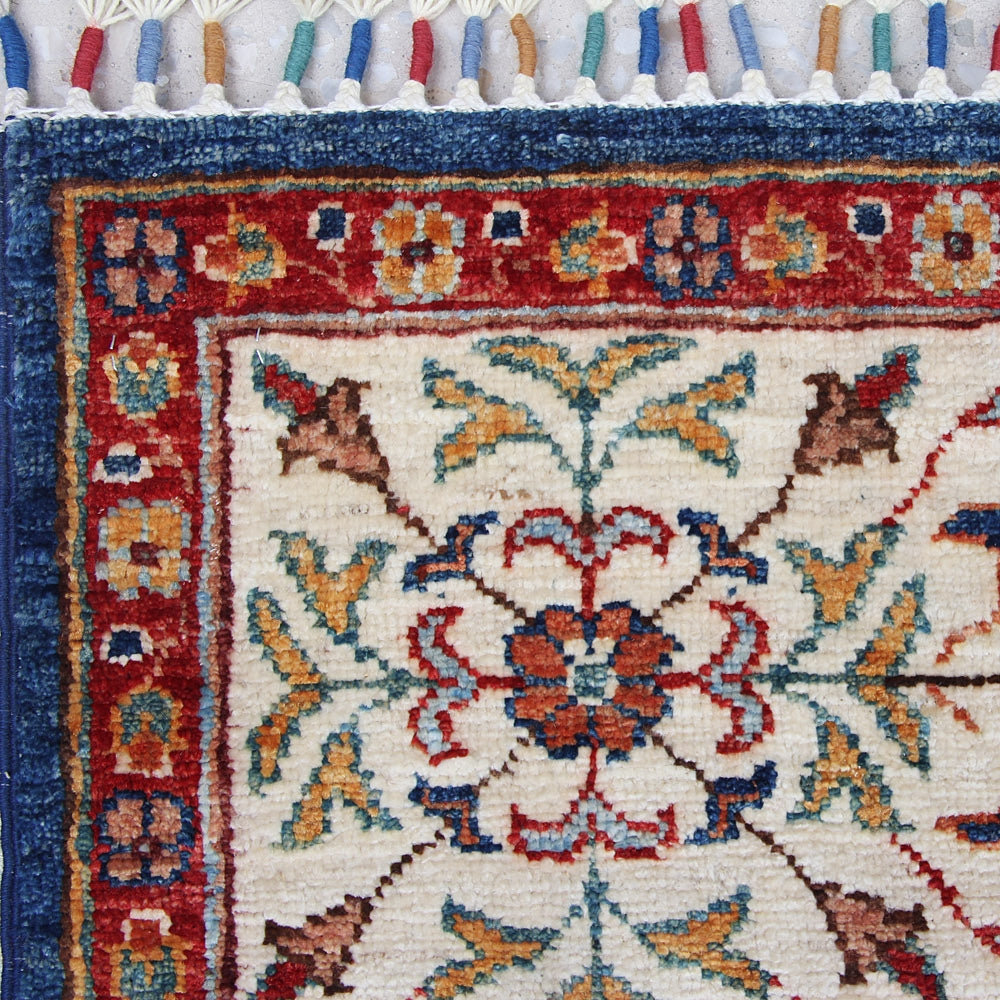 5' 6" X 8' Blue Handmade Persian Rug MAMLUK