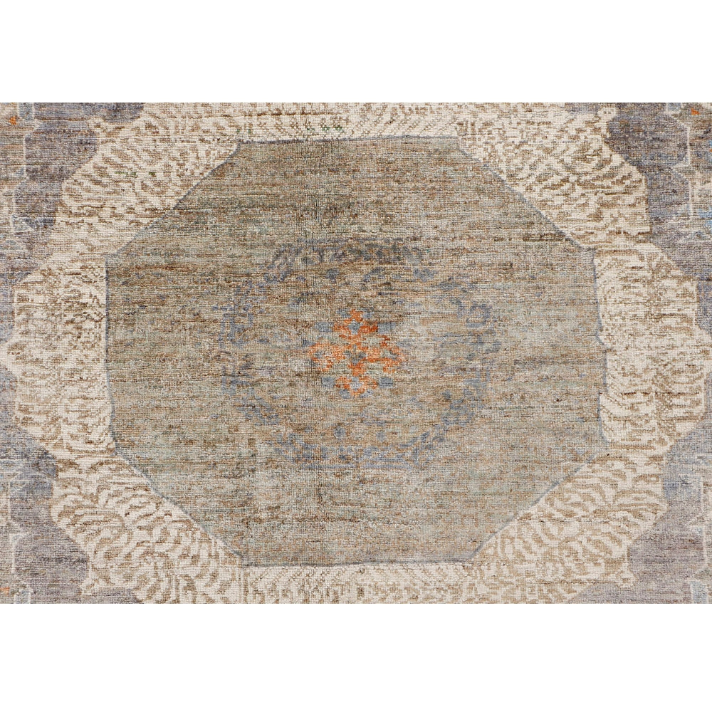 9' X 13' Grey Handmade Persian Rug MAMLUK