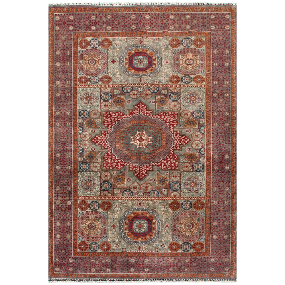 6' 6"X 10' Grey Handmade Persian Rug MAMLUK