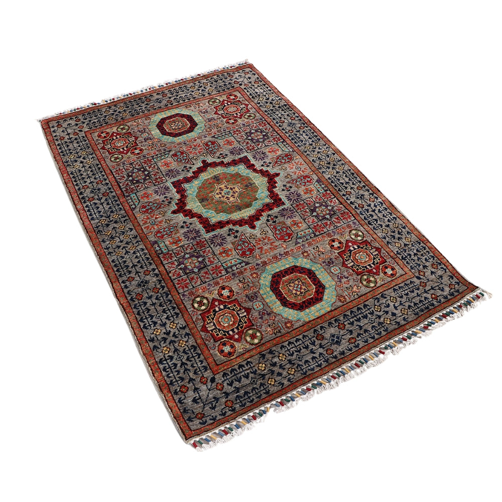 3' X 5' Gray Handmade Persian Rug MAMLUK