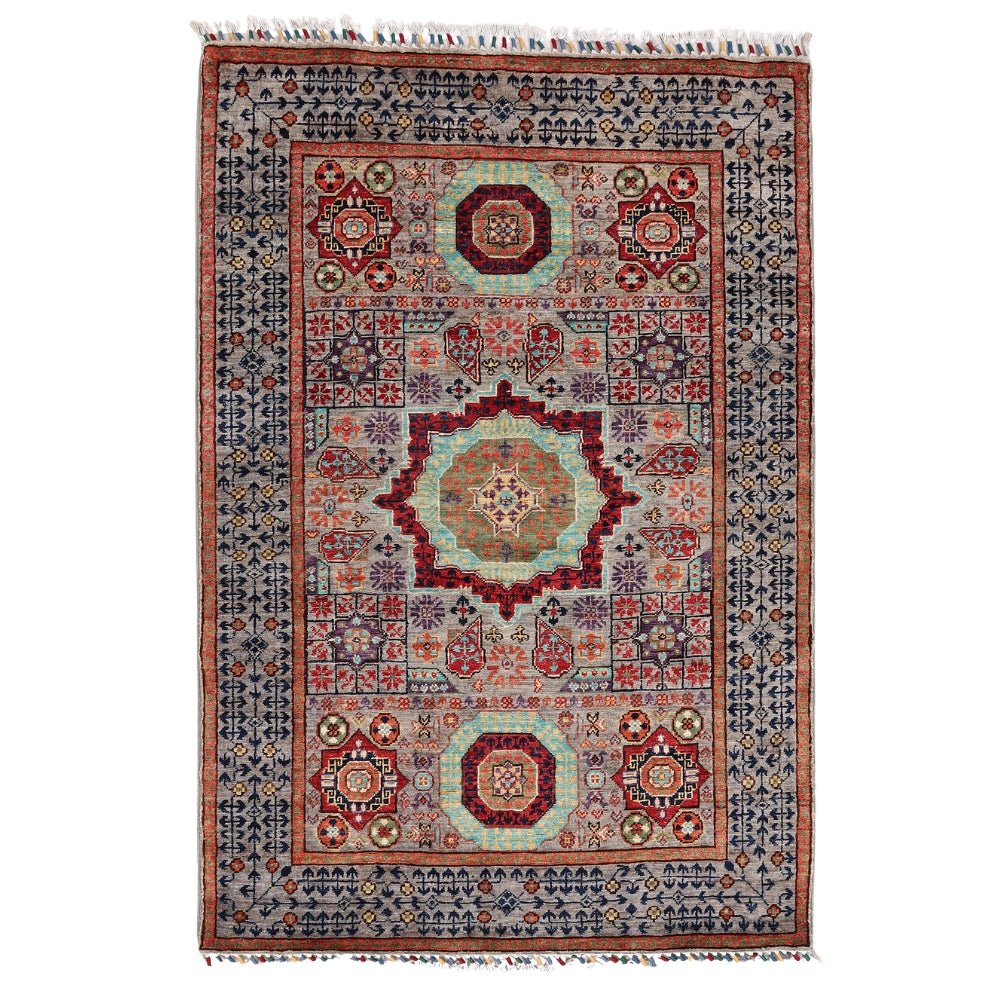 3' X 5' Gray Handmade Persian Rug MAMLUK
