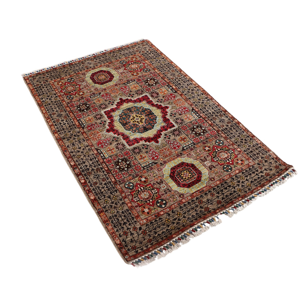 3' X 5' Gray Handmade Persian Rug MAMLUK