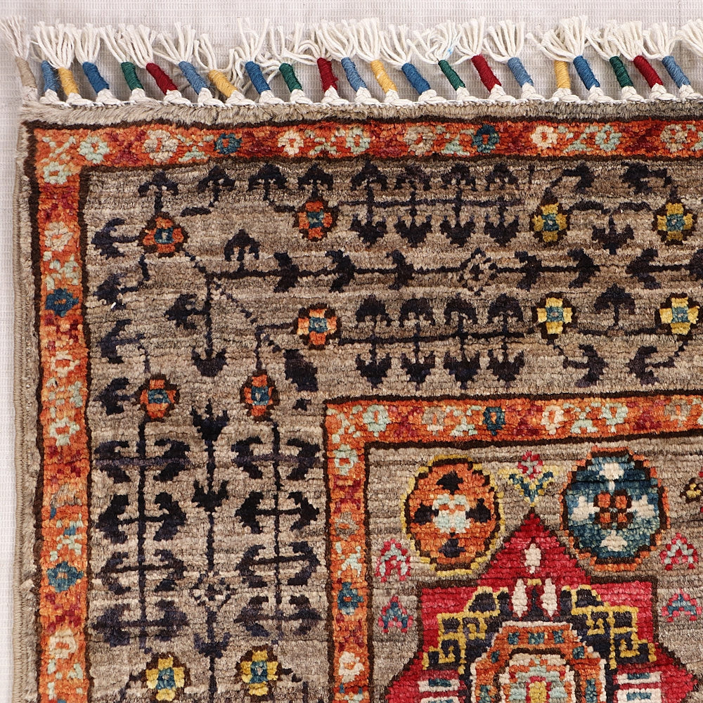 3' X 5' Gray Handmade Persian Rug MAMLUK