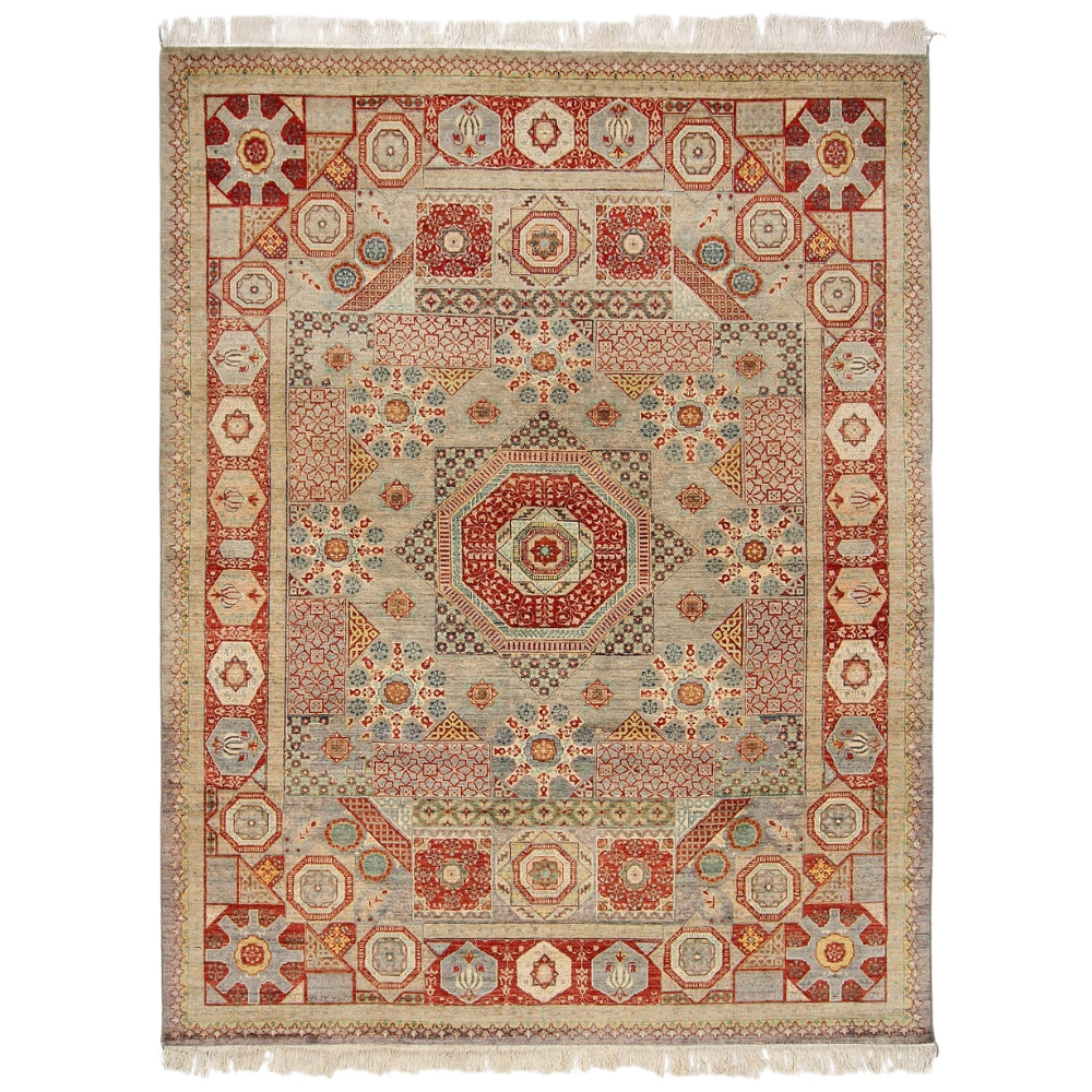 9' x 12' Gray Handmade Persian Rug MAMLUK
