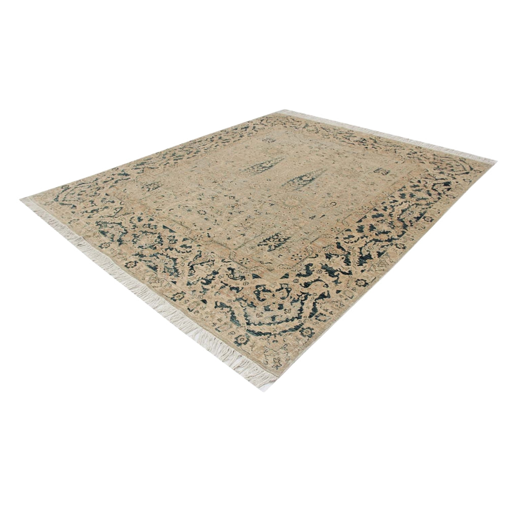 8' X 10' Gray Handmade Persian Rug MAMLUK