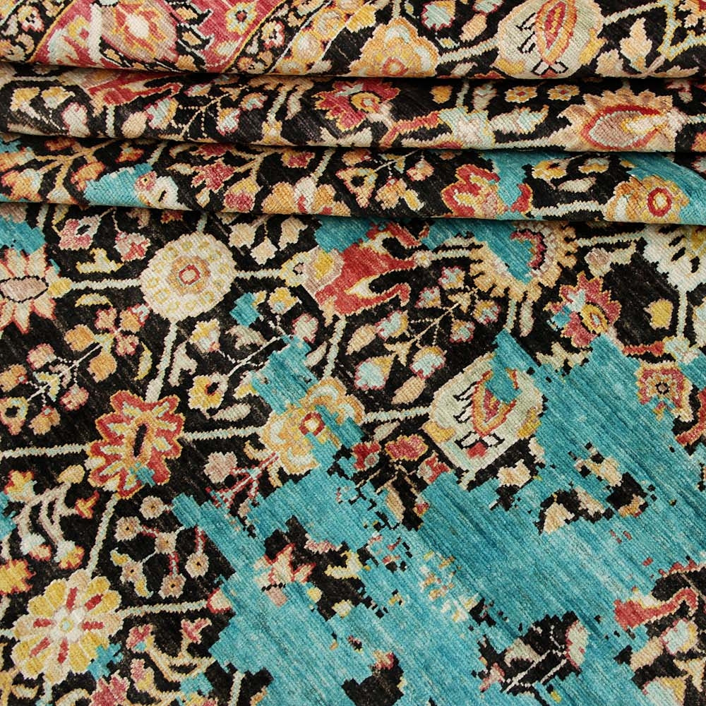 9' x 12' Black Handmade Persian Rug MAMLUK