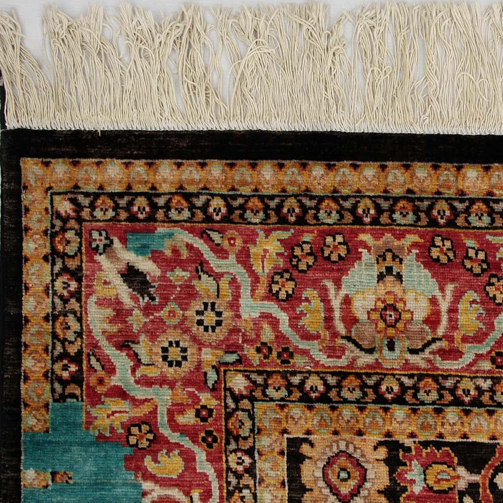 9' x 12' Black Handmade Persian Rug MAMLUK