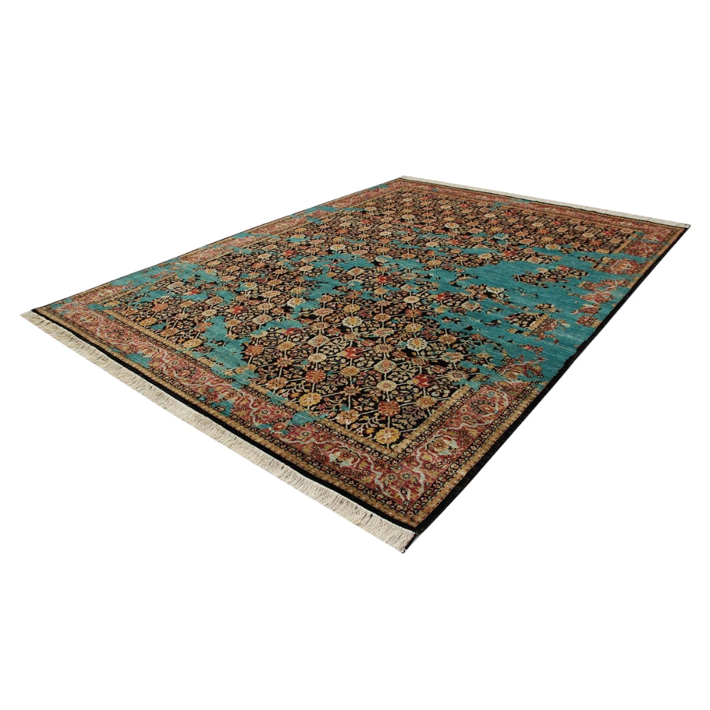 9' x 12' Black Handmade Persian Rug MAMLUK