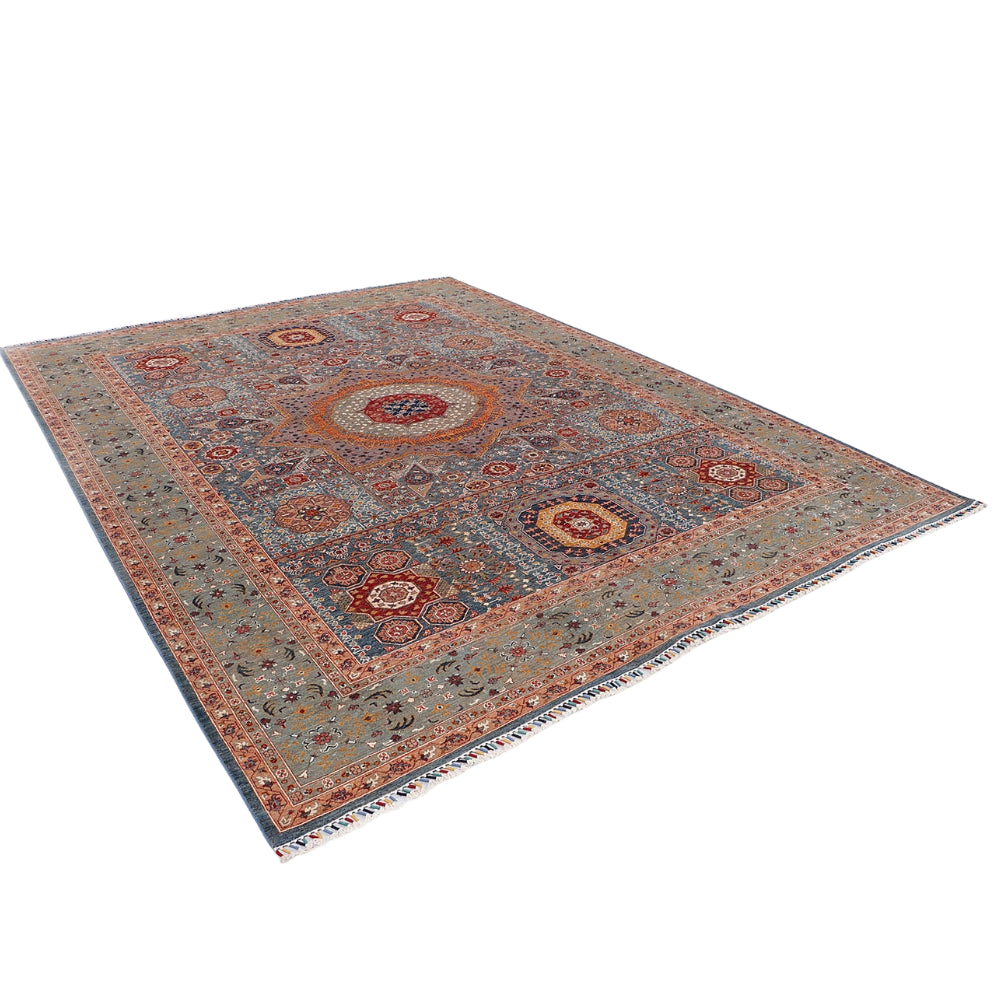 10' x 14' Blue Handmade Persian Rug MAMLUK