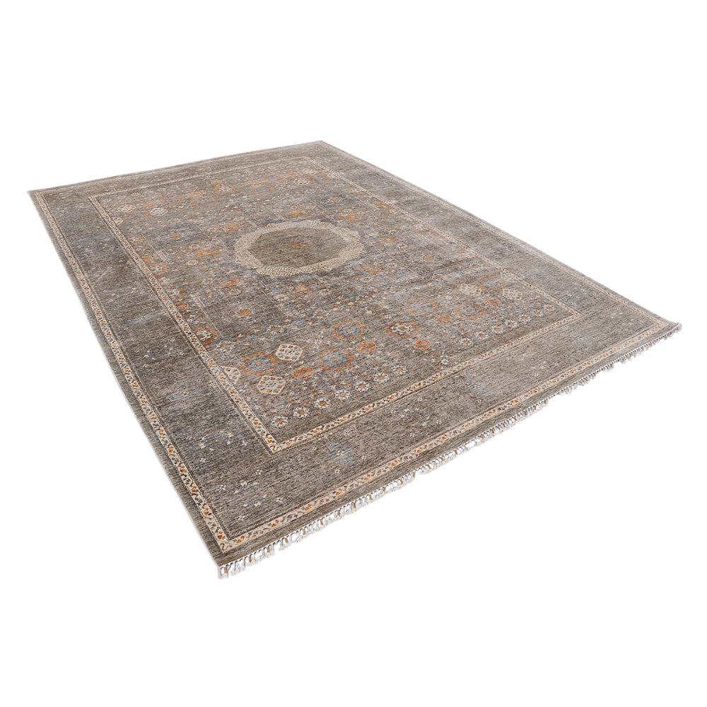 9' X 13' Grey Handmade Persian Rug MAMLUK