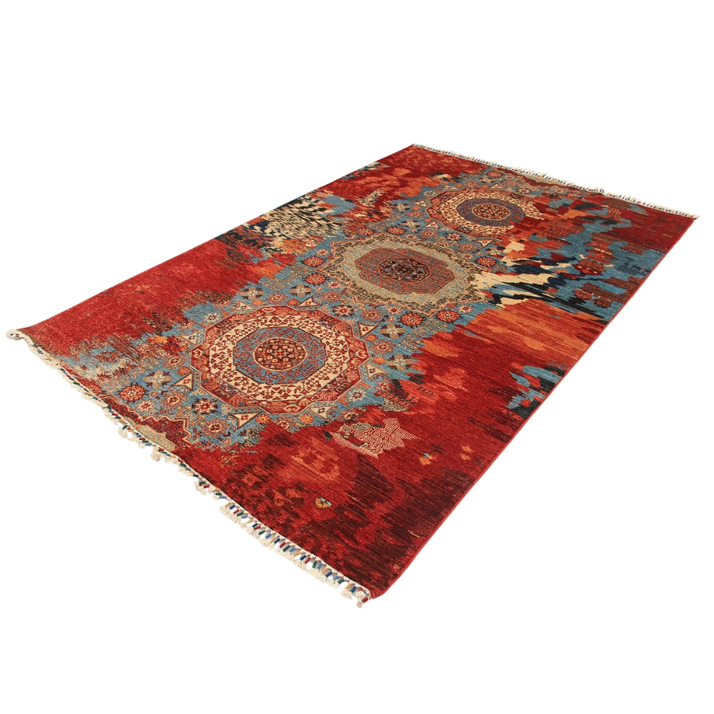 5' 6" X 8' Multy Handmade Persian Rug MAMLUK