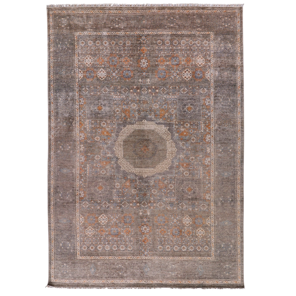 9' X 13' Grey Handmade Persian Rug MAMLUK