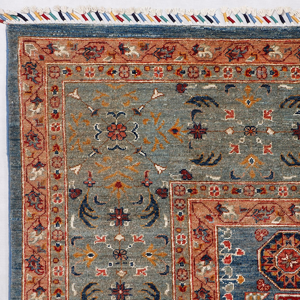 10' x 14' Blue Handmade Persian Rug MAMLUK