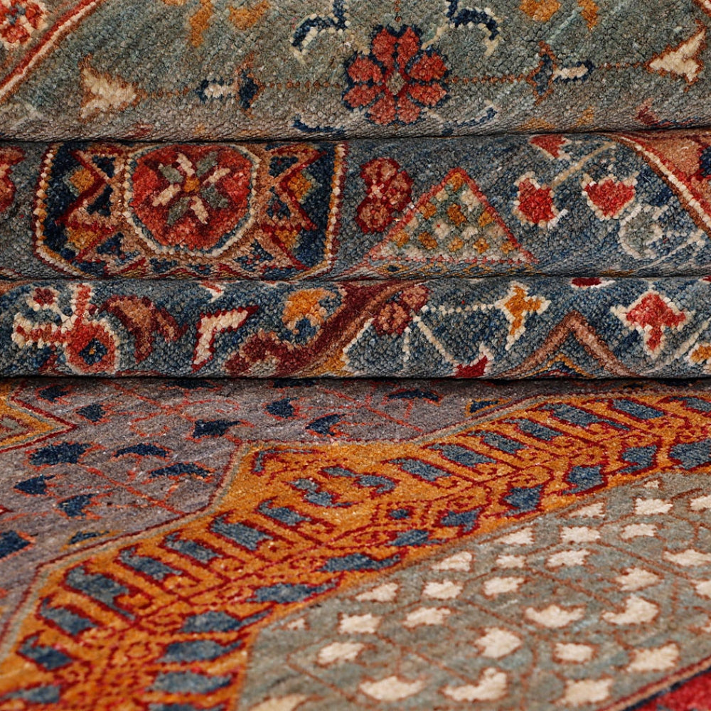 10' x 14' Blue Handmade Persian Rug MAMLUK